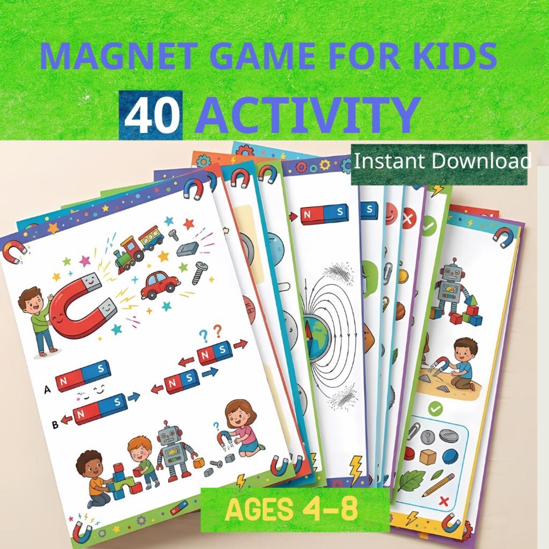 40 Magnet Game Bundle for Kids | Fun Steam Printable Learning Printable ...