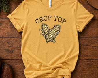 Crop Top Shirt, Funny Midwest Corn T-Shirt, Farm Life Tee