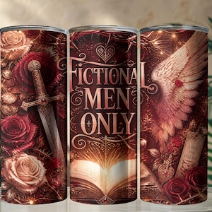 Book Lover Romantasy Tumbler Wrap PNG, Fantasy Romance 20oz Skinny Tumbler Sublimation, Bookish Cup Design