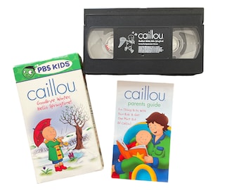Caillou Goodbye Winter Hello Springtime VHS Tape Vintage 2002 Includes Parents Guide PBS Kids B8638