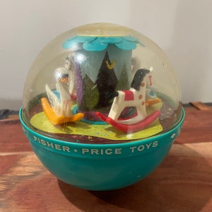 Fisher Price Roly Poly Chime Ball Vintage Toddler Toy Fisher Price 165 Rocking Horses and Swans
