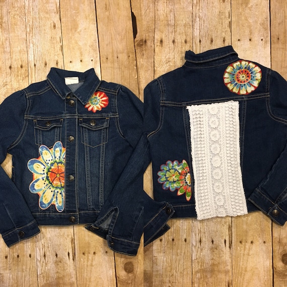 girls embellished denim jacket