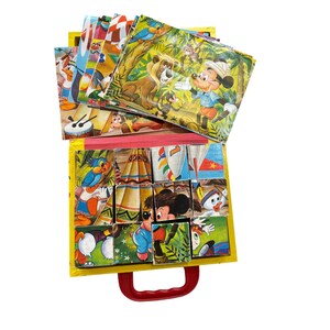 Vintage Mickey Mouse Picture Cubes Puzzle, 1960s Disney Collectible
