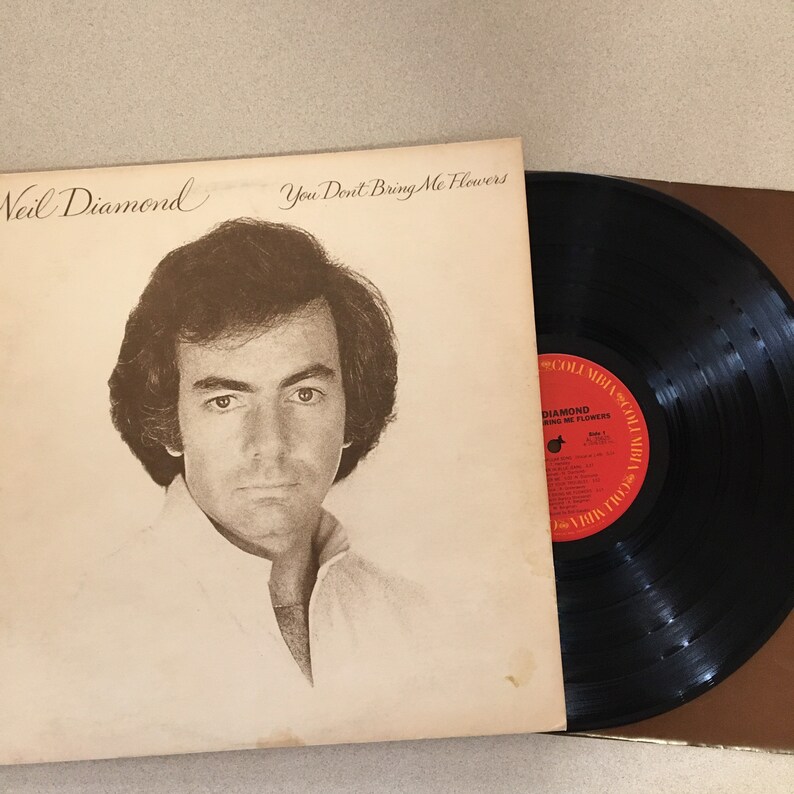 Neil diamond you dont bring me flowers album vintage vinyl etsy