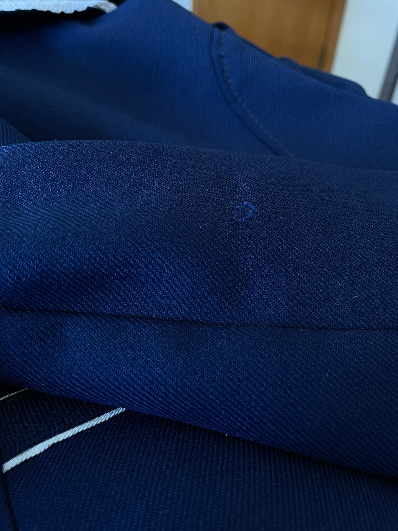 Little Girls Cute Togs Coat Navy Blue and White Double Breasted Lace ...