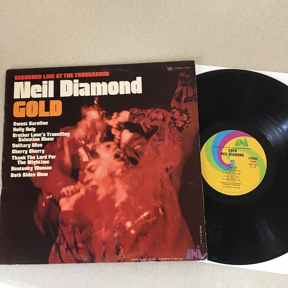 Neil Diamond gold Recorded Live at the Troubadour Released | Etsy