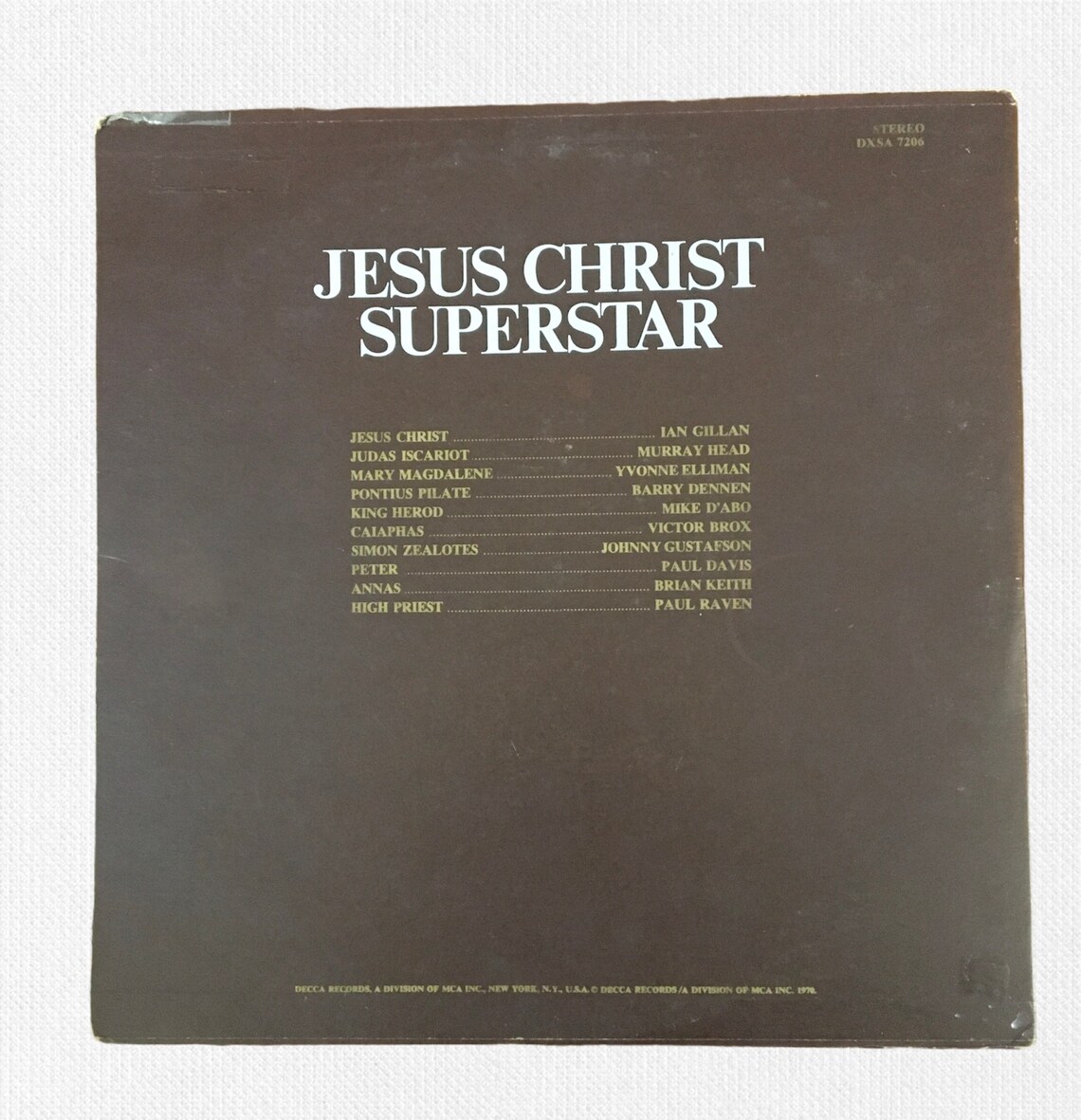 Jesus Christ Superstar A Rock Opera Original Soundtrack by | Etsy