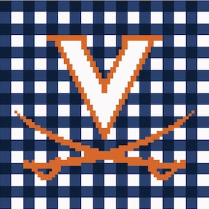 University of Virginia Needlepoint Coaster Mönster