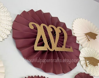 Graduation Party Decor | Graduation Decorations 2022 | Maroon, Ivory and gold USC Graduation | Graduation 2022  | Class of 2022 | Set of 7