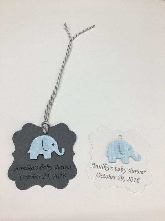 elephant baby shower tags