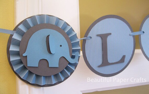 Elephant Baby Shower Blue And Grey It S A Boy Baby Elephant