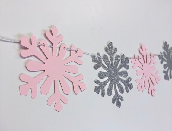 Snowflakes Garland | Winter Baby Shower Banner | Frozen 1st Happy Birthday Decor |Winter Wonderland | Winter Onederland Garland Il_570xn