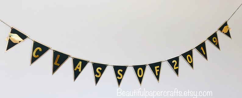 Black and Gold Graduation Graduation Party Decor 2019 Grad Banner Class of 2019 Graduation Banner Graduation Banner