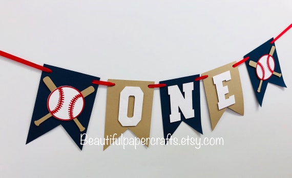 Baseball Baby Shower | Baseball One Banner | Baseball Garland | Baseball Party Decor| High Chair One Garland | Baseball Birthday Party Il_570xn