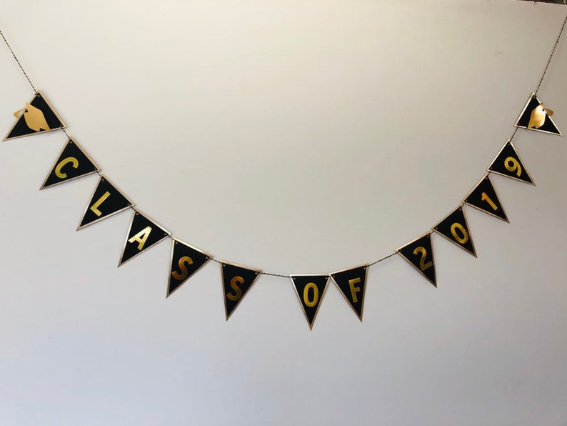Black and Gold Graduation Graduation Party Decor 2019 Grad Banner Class of 2019 Graduation Banner Graduation Banner
