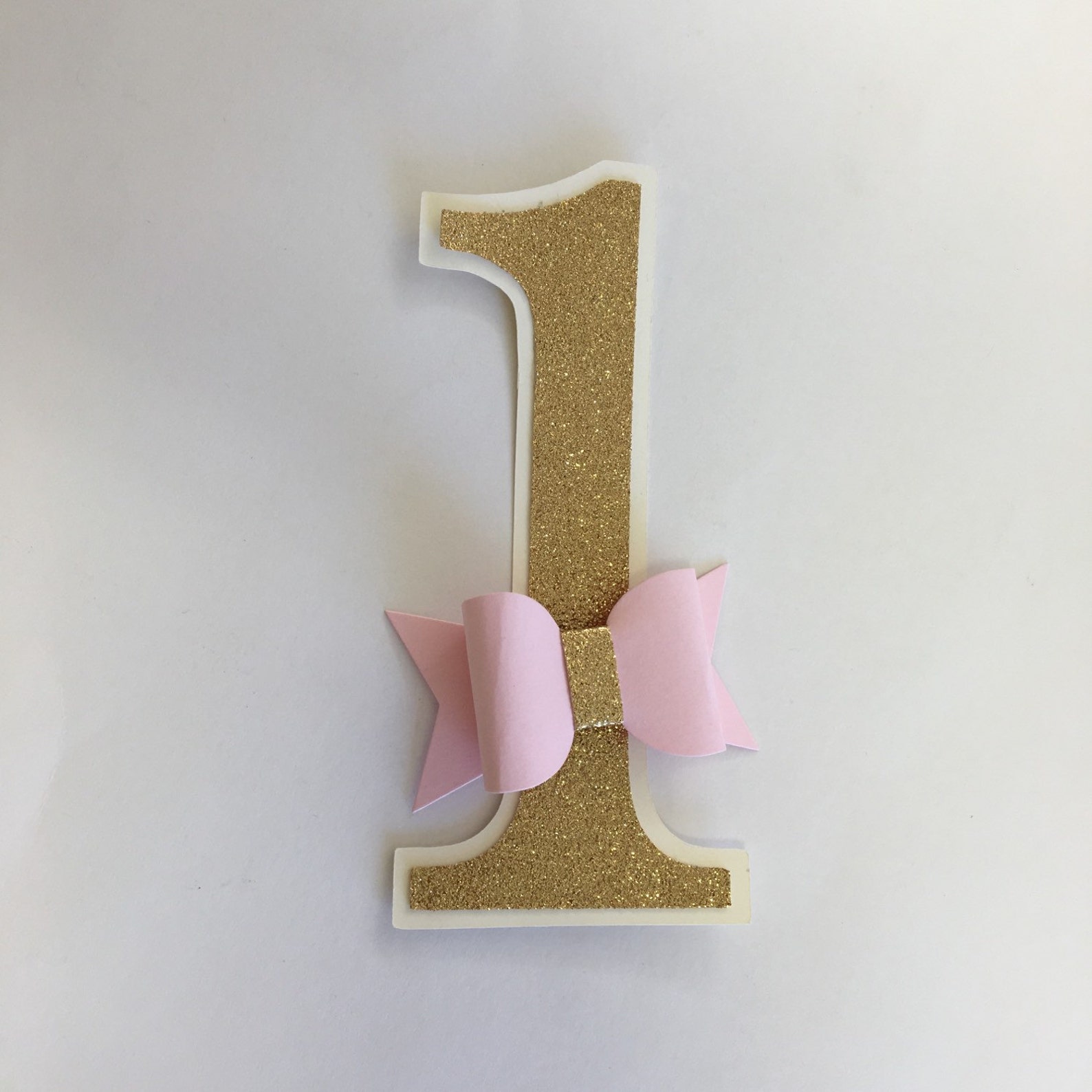 Number 1 Pink and Gold Smash Cake Topper Gold Glitter Number | Etsy