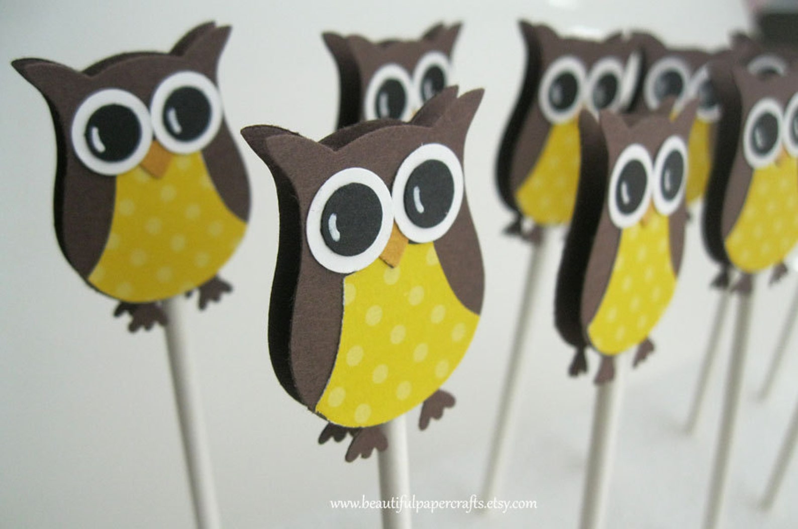 Owl Cupcake Toppers Owl Baby Shower Decorationsset of 12 Etsy