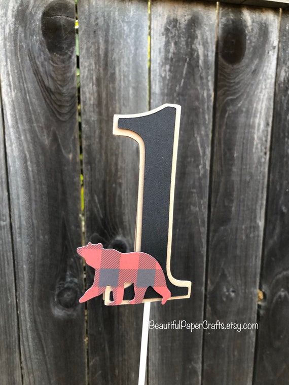 Lumberjack Birthday Decorations | Lumberjack Cake Topper | Buffalo Plaid Birthday | Lumberjack First Birthday | Boy Winter Party|Little Buck Il_570xn