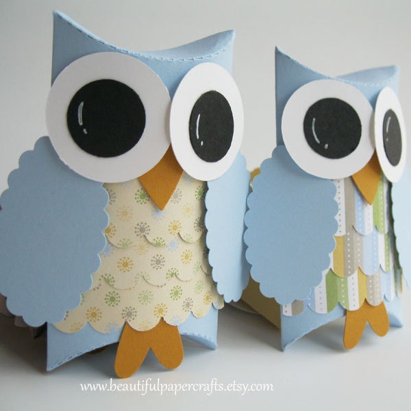 Owl Favor Gift Boxes- Baby Shower Decorations-Owl Birthday