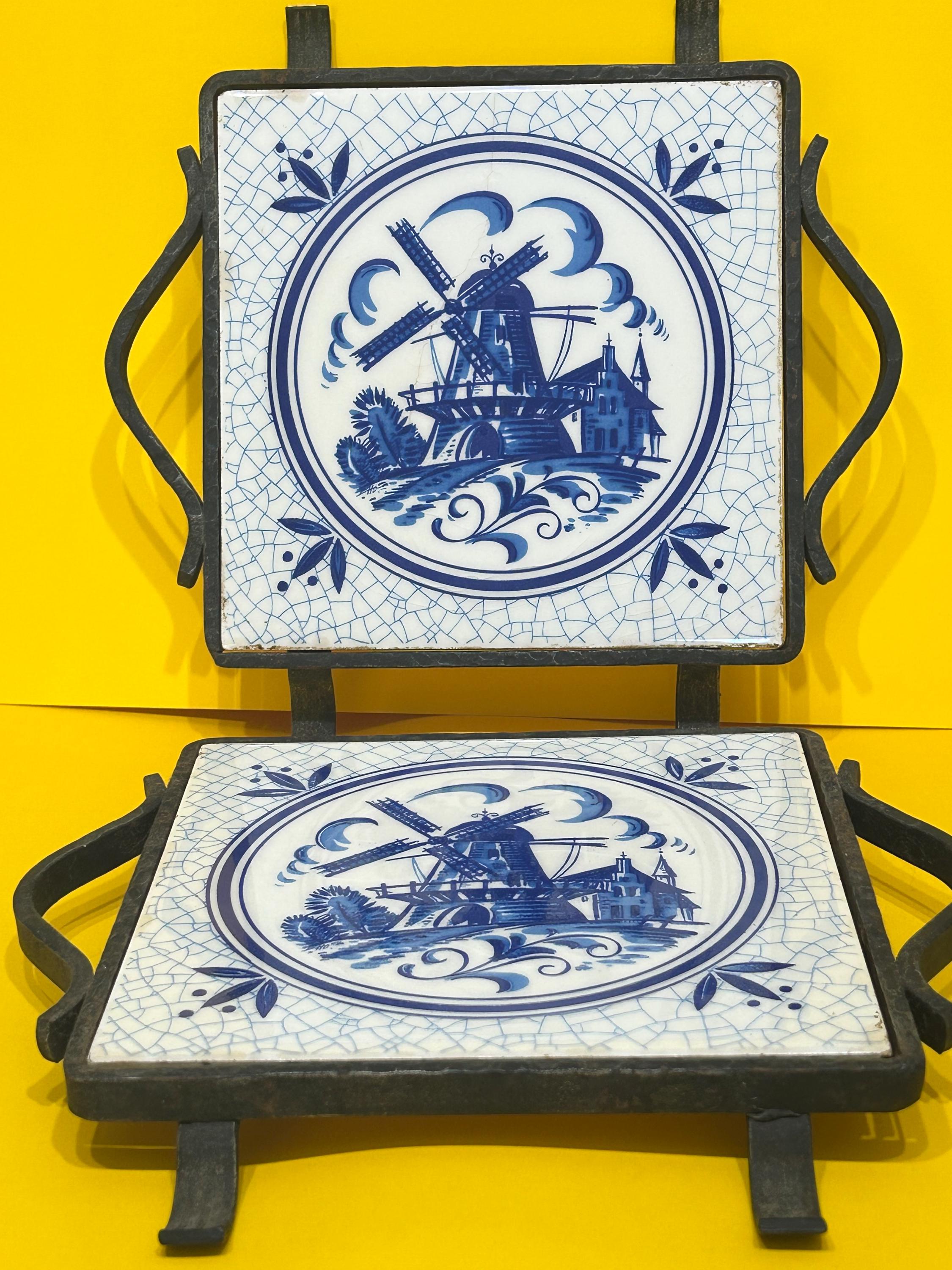 デルフト Antique Delft strainer rest デルフト Antique Delft strainer rest Vintage Delft Blue Floral Tea