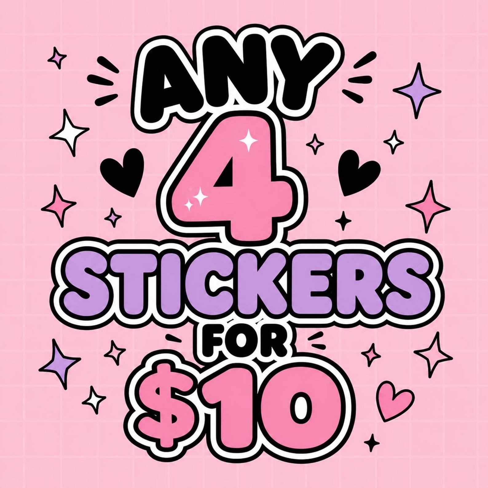 Any 4 Stickers for 10 | Mix & Match Sticker Bundle - Etsy