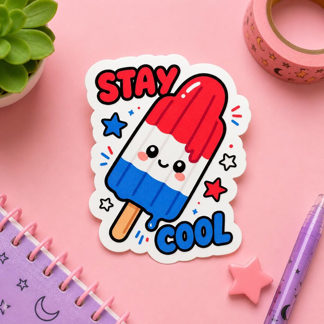 Popsicles Decal Popsicle Sticker | Waterproof Vinyl Decal for Laptops, Water Bottles (2 ...