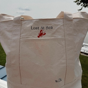 Personlig tygväska | Anpassad monogramväska | Brudtärnepresent | Möhippa | Strandaccessoar | Kustpryl |