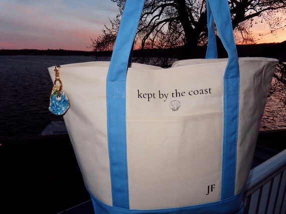 Personalized Canvas Tote | Custom Monogrammed Bag | Bridesmaid Gift | Bachelorette Tote | Beach Accessory | Coastal Piece |