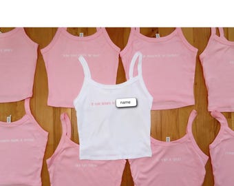 Tanktops met vrijgezellenfeest | Bijpassende reisoutfit voor meisjes | Aangepaste vrijgezellentanks | Shirts voor bruid en bruidsmeisjes