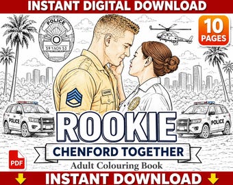 Rookie Chenford Together Adult Colouring Book | 10 Pages (Digital Download)