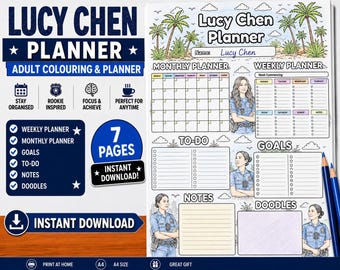 Rookie Inspired Lucy Chen Planner | 7 page Digital Download