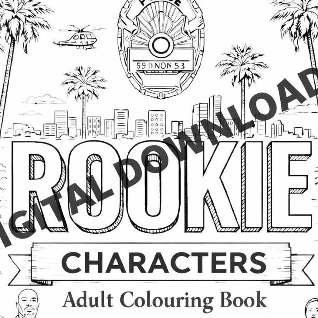 Rookie Characters Adult Colouring Book | 23 Pages (digital Download) - Etsy