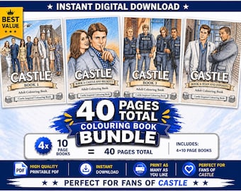 Castle Colouring Book Bundle | Castle Inspired Adult PDF (40 Pages)