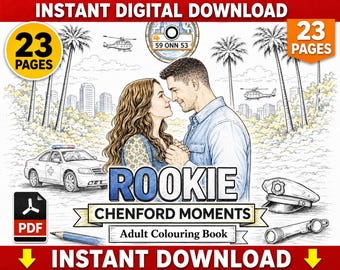 Rookie Chenford Moments Inspired Adult Colouring Book 2 | 23 Pages (Digital Download)