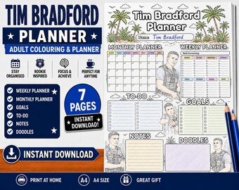Rookie Inspired Tim Bradford Planner | 7 page Digital Download