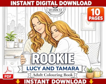 Rookie Lucy and Tamara Adult Colouring Book | 10 Pages (Digital Download)