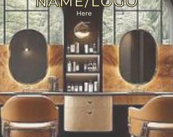 Paquete de plantillas Canva de 9 páginas para la imagen de marca de una barbería ejecutiva