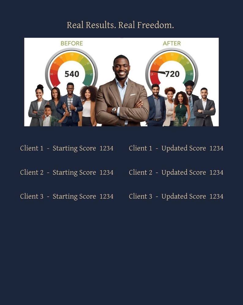 Paquete Ejecutivo de Reparación y Restauración de Crédito / Suite Canva de 8 páginas imagen 4