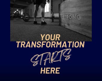 Potencia tu marca de fitness con el paquete ejecutivo para clientes en azul marino y dorado.