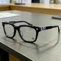 Gothic Punk Cross Blue Light Glasses, Retro Square Unisex Eyeglasses, Gift for Her