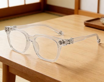 Gothic kruisbloem brilmontuurbundelset chroom hart CH Populaire witte vierkante blauwlichtbril