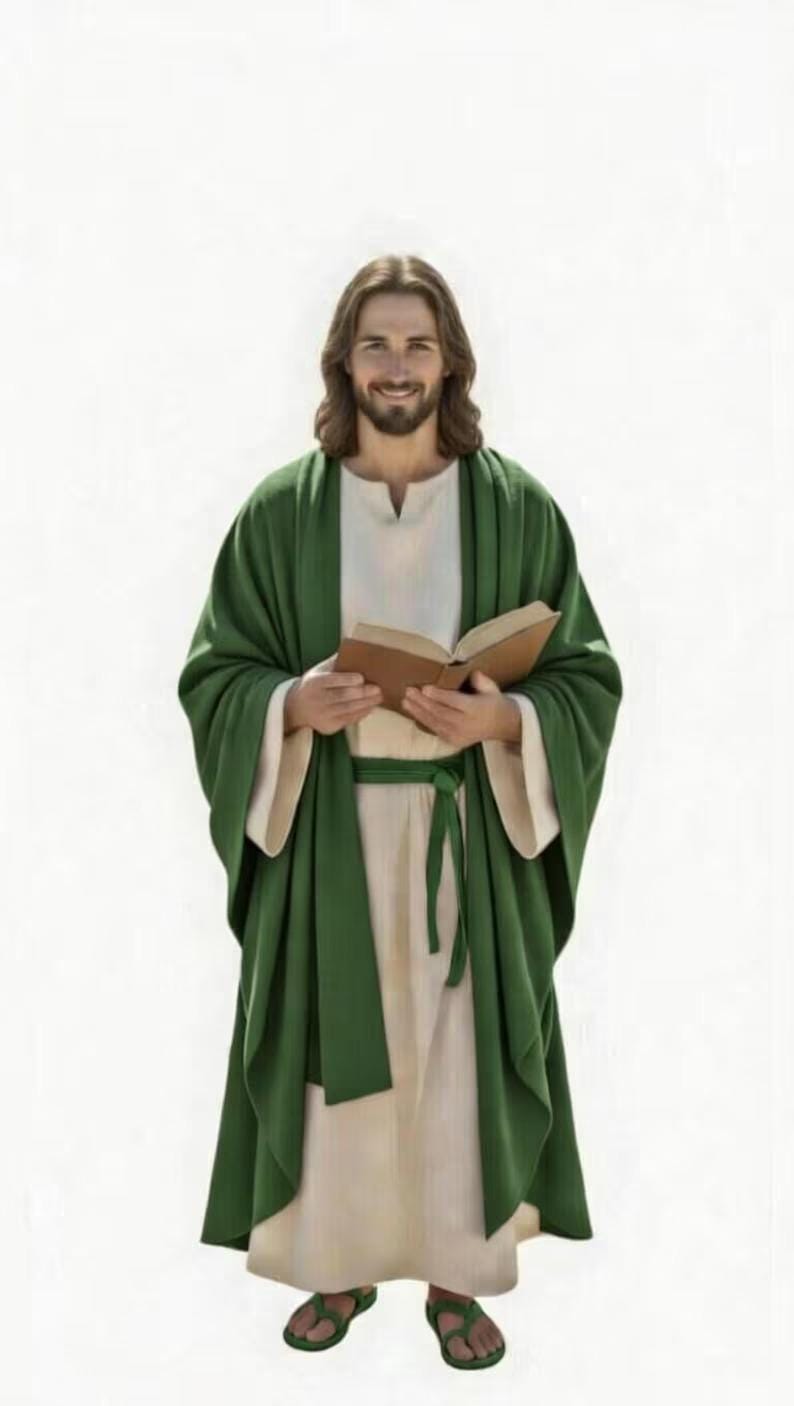 Men’s Jesus Inspired Biblical Robe Costume – Red White Tunic Church ...