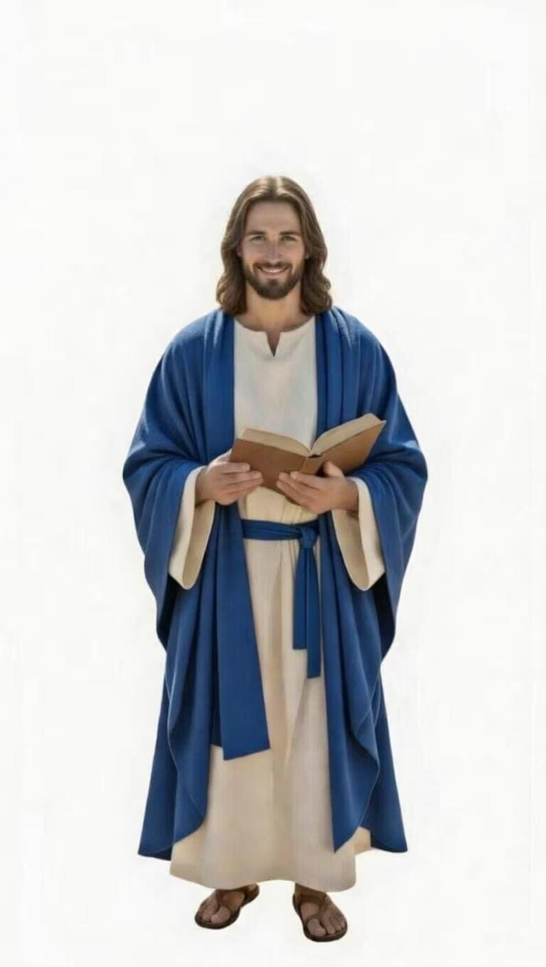 Men’s Jesus Inspired Biblical Robe Costume – Red White Tunic Church ...