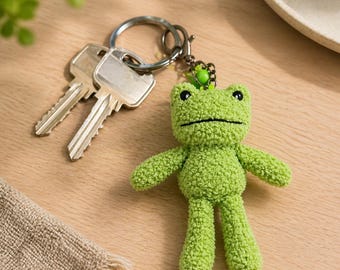 Cute Froggy Plush Keychain - Soft and Adorable Frog Plush for Bags, Backpacks, and Keys