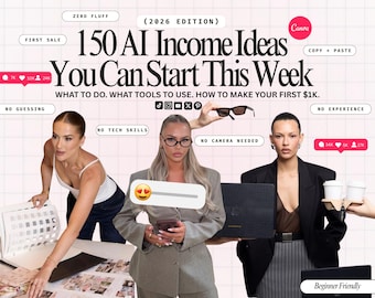 150 ideas para generar ingresos con IA que puedes empezar esta semana / Gana dinero con IA en 2026 / Guía para principiantes sobre cómo iniciar un negocio secundario digital / Herramientas de IA