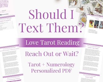 Devo mandar uma mensagem? Leitura de Tarot do Amor | Entre em contato ou espere (PDF)