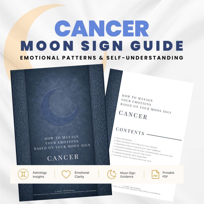 Cancer Moon Sign Guide: Emotional Regulation, Core Personality Traits, and Good-Luck Action Tips (PDF)