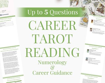 Leitura de Tarot para Carreira com até 5 Perguntas | Orientação Numerológica, Emprego, Trabalho (PDF)
