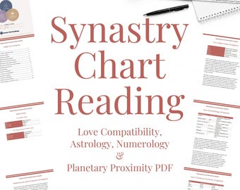 Leitura do Mapa Sinastria | Compatibilidade Amorosa, Astrologia, Numerologia e Proximidade Planetária (PDF)