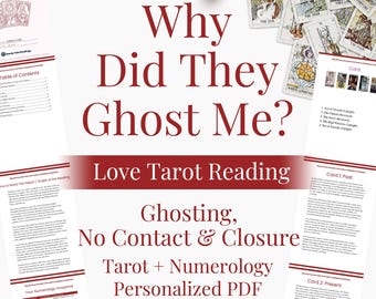 Por que me ignoraram? Leitura de Tarot | Ghosting, Contato Zero e Encerramento de Relacionamentos (PDF)